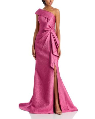 One Shoulder Textured Gown | Bloomingdale's (US)