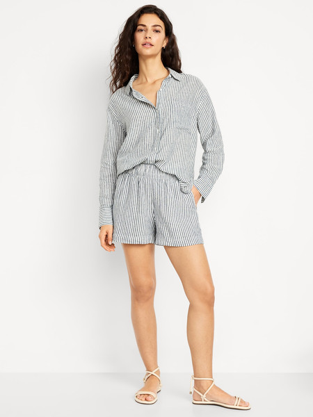 High-Waisted Linen-Blend Shorts -- 3.5-inch inseam | Old Navy (US)