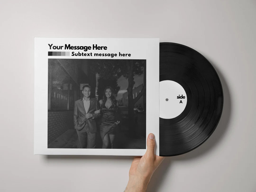 Custom Vinyl Record 12" LP Mixtape Fully Personalized Playlist 40 Mins of Songs Custom Photos Fas... | Etsy (US)