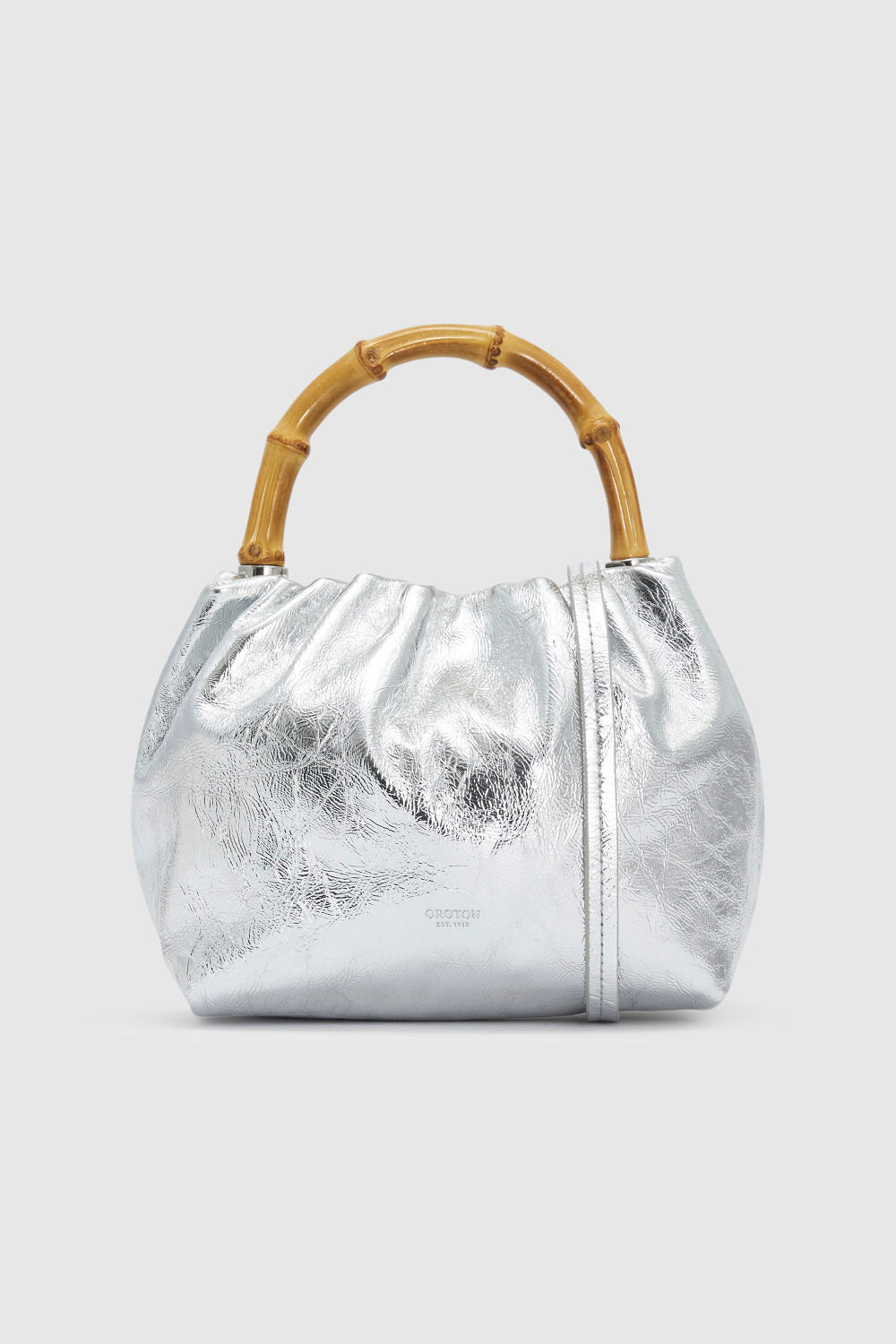 Gretel Metallic Mini Top Handle - Silver | Oroton | Oroton
