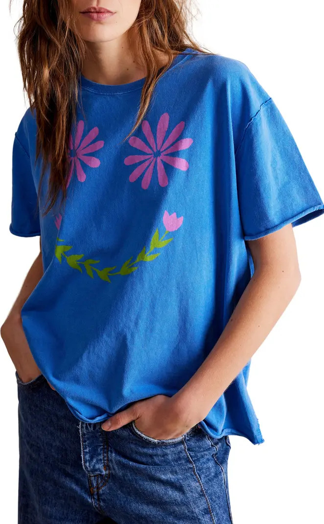 Free People Sunshine Smiles Oversize Cotton Graphic T-Shirt | Nordstrom | Nordstrom