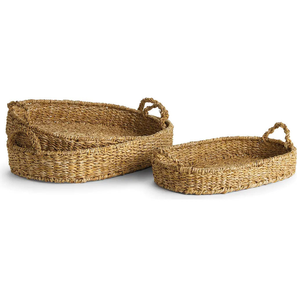 Napa Home & Garden Seagrass Oval Trays, Set Of 3 in Brown at Nordstrom | Nordstrom