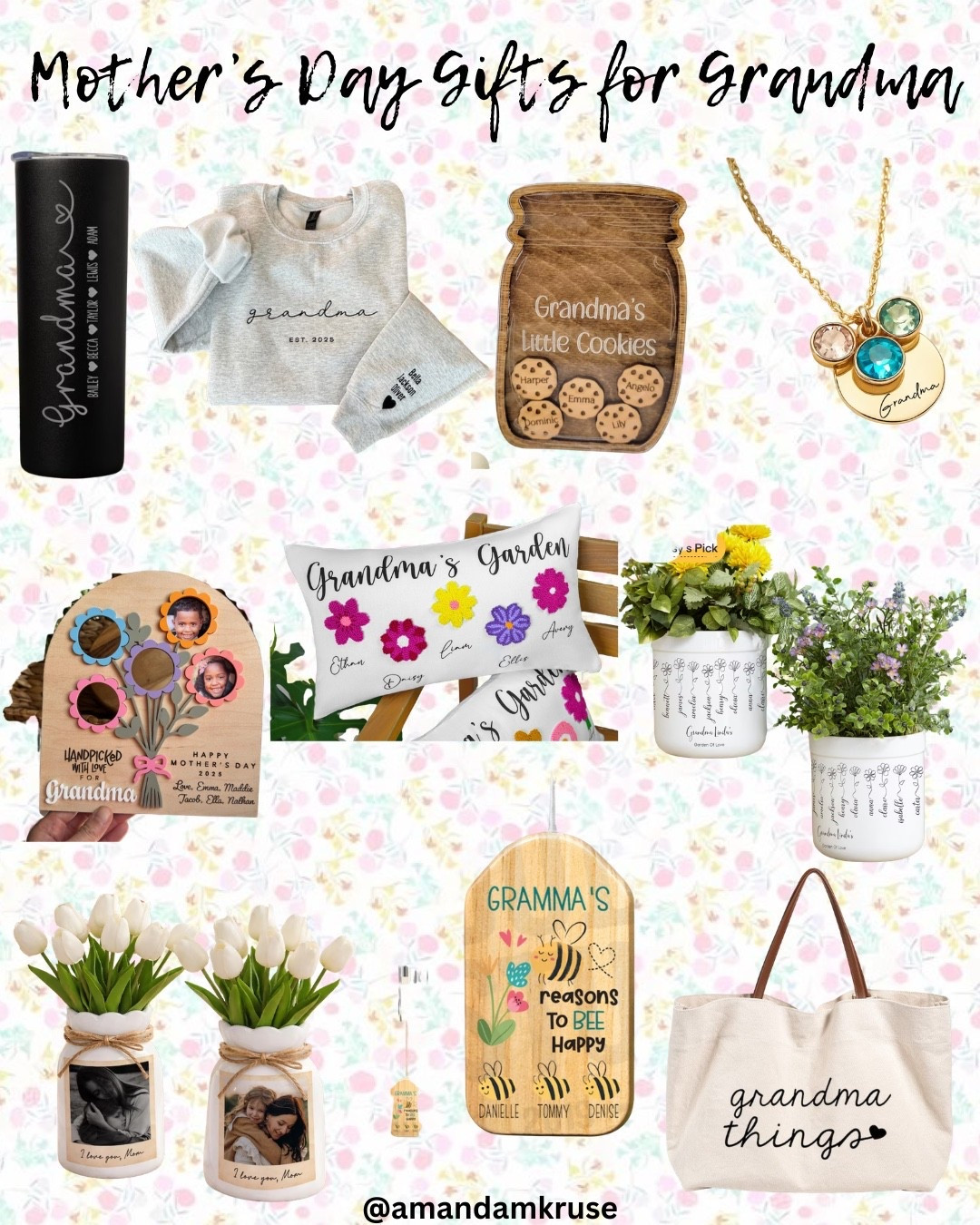Personalized Mother’s Day gifts for grandma 

Personalized gifts, customized gifts, Personalized tumblr, embroidered sweatshirt, grandma sweatshirt, personalized necklace, birthstone necklace, personalized flower pot, wind chime


#LTKHome #LTKMothersDay #LTKSeasonal