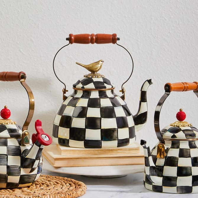 Tea Kettle with Bird Knob | MacKenzie-Childs