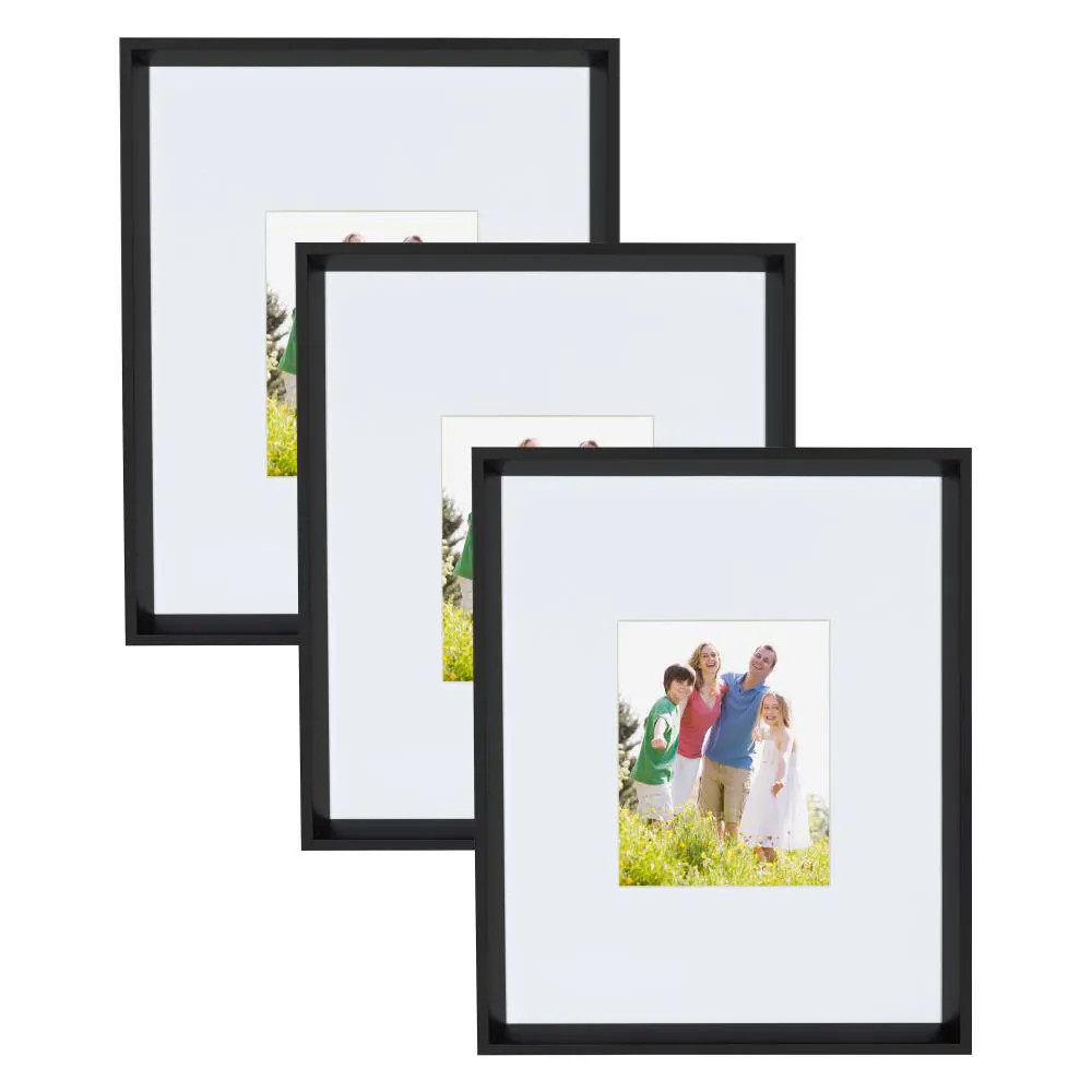 Kate and Laurel Black Plastic ( 8-in x 10-in ) Picture frame | 212182 | Lowe's