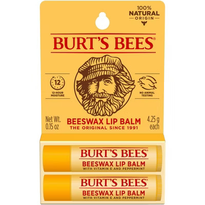 Burt's Bees Origin Beeswax Lip Balm - 0.3oz/2ct: Moisturizing, Paraben-Free, Sulfate-Free | Target