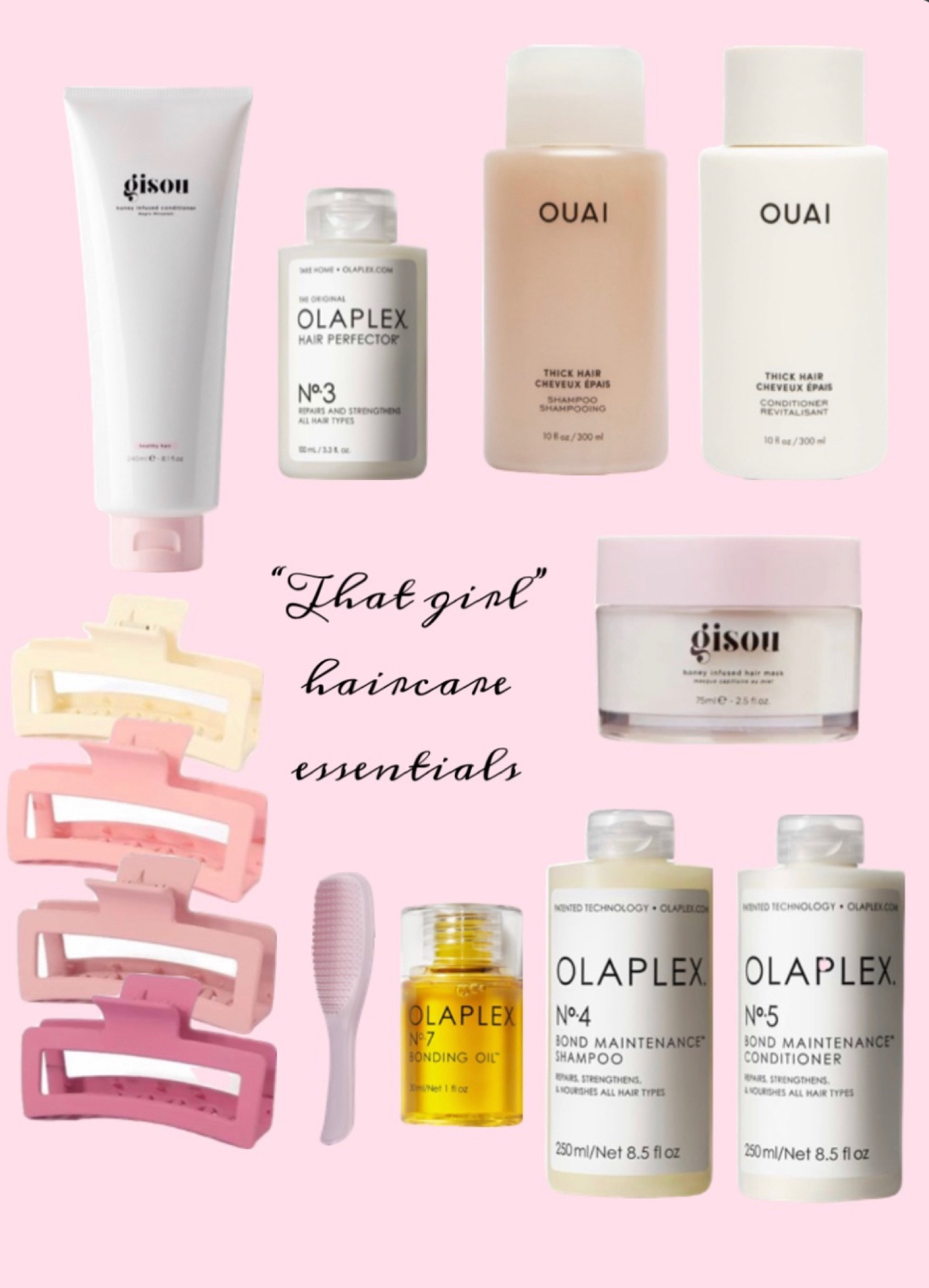 “That girl” hair care essentials! These all remind me of the pink Pilates Princess aesthetic 🎀



Pink aesthetic • olaplex • pink hairbrush • that girl • pink Pilates princess • pink lover • ouai • gisou • coquette • haircare • hair products

#LTKbeauty #LTKGiftGuide #LTKstyletip