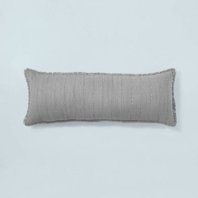 16"x42" Washed Loop Stripe Lumbar Bed Pillow  - Hearth & Hand™ with Magnolia | Target
