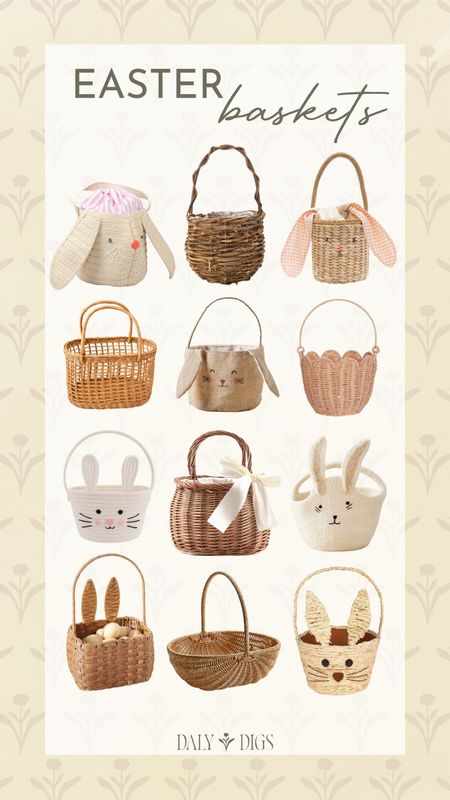 Cute neutral Easter baskets 🧺 

#LTKSeasonal