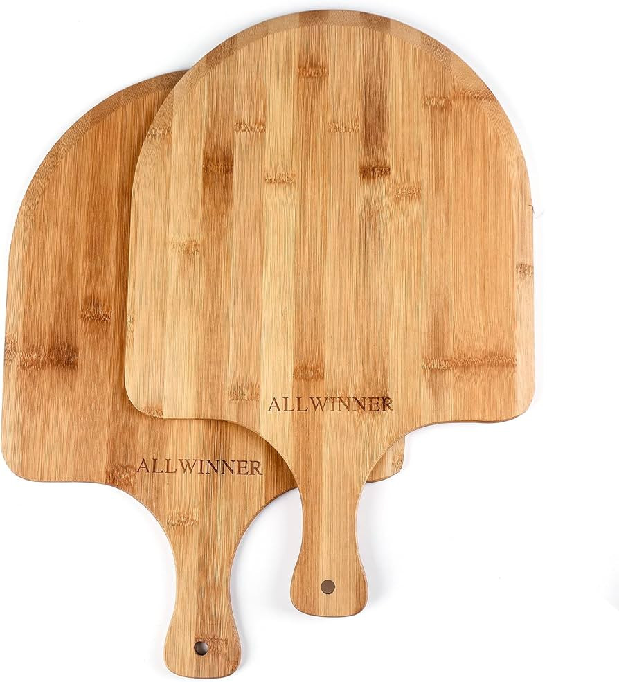 ALLWINNER Bamboo Pizza Peel 12 inch Premium Wooden Pizza Peels for Making Pizza, Pizza Cutting Bo... | Amazon (US)