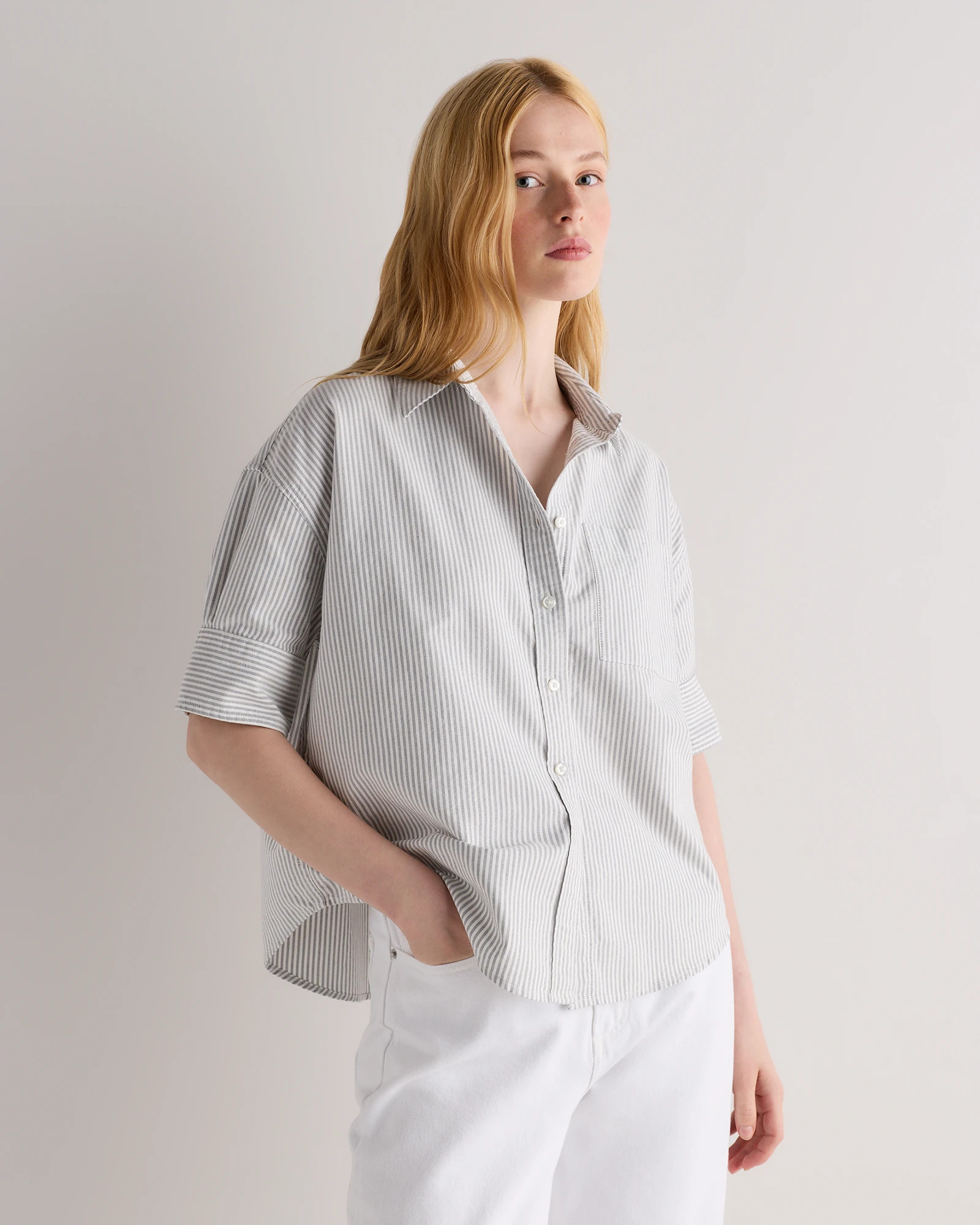 Organic Cotton Oxford Short Sleeve Shirt | Quince