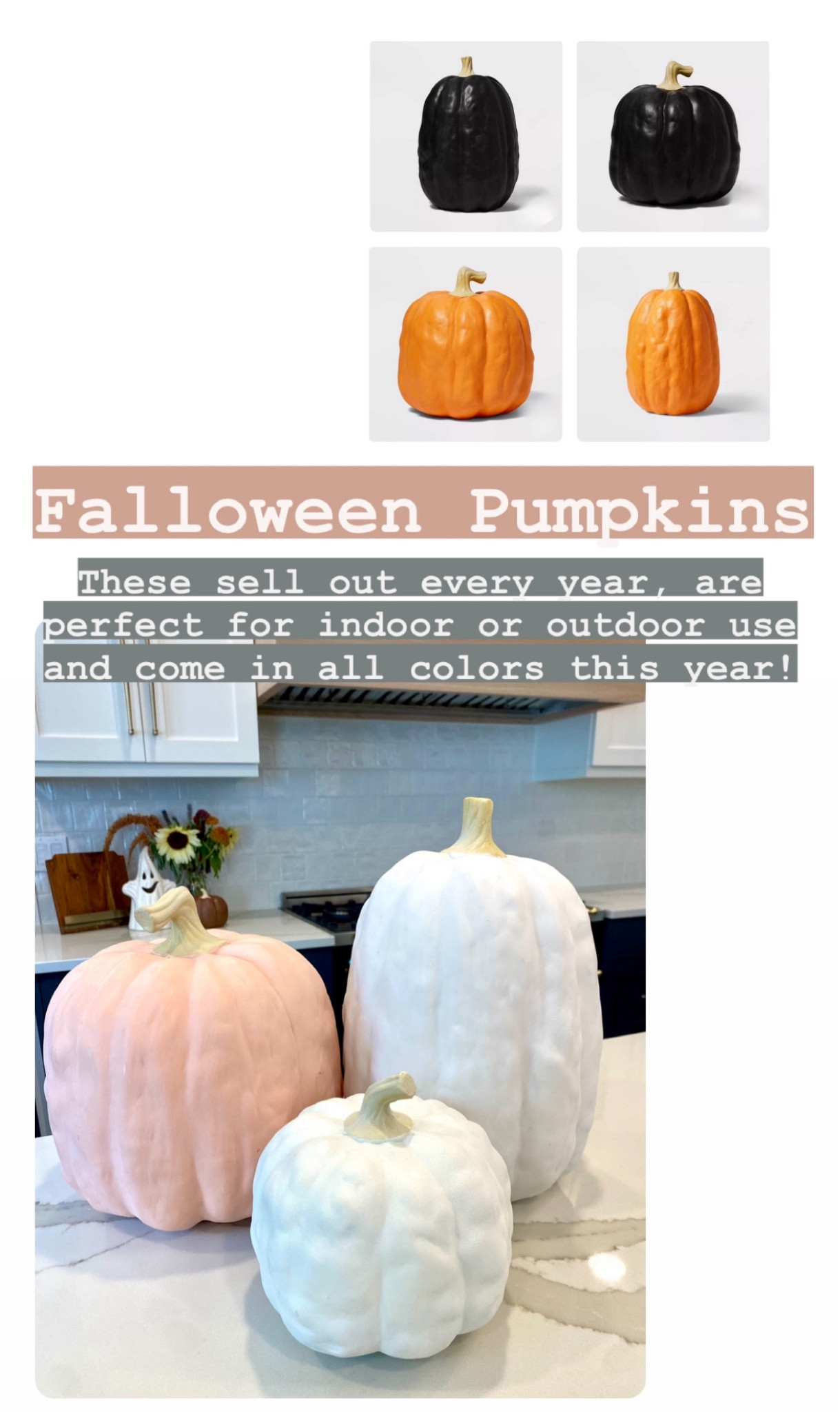 They’re BACK and perfect for fall to Halloween, indoor and outdoor! The perfect transition decor pumpkin for years to come!

#LTKSaleAlert #LTKSeasonal #LTKHome