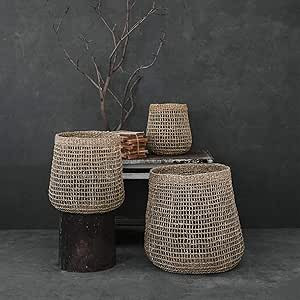 ZENTIQUE Woven Basket, One Size, Brown, Beige | Amazon (US)