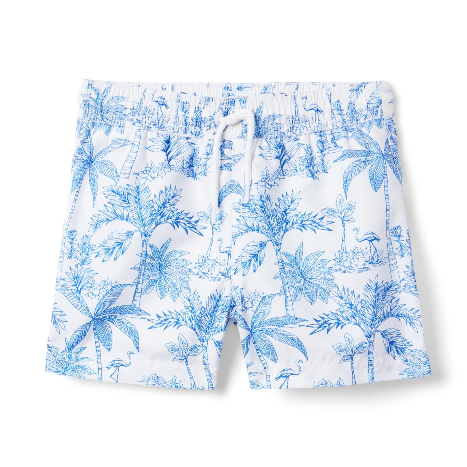 Recycled Flamingo Toile Swim Trunk | Janie and Jack