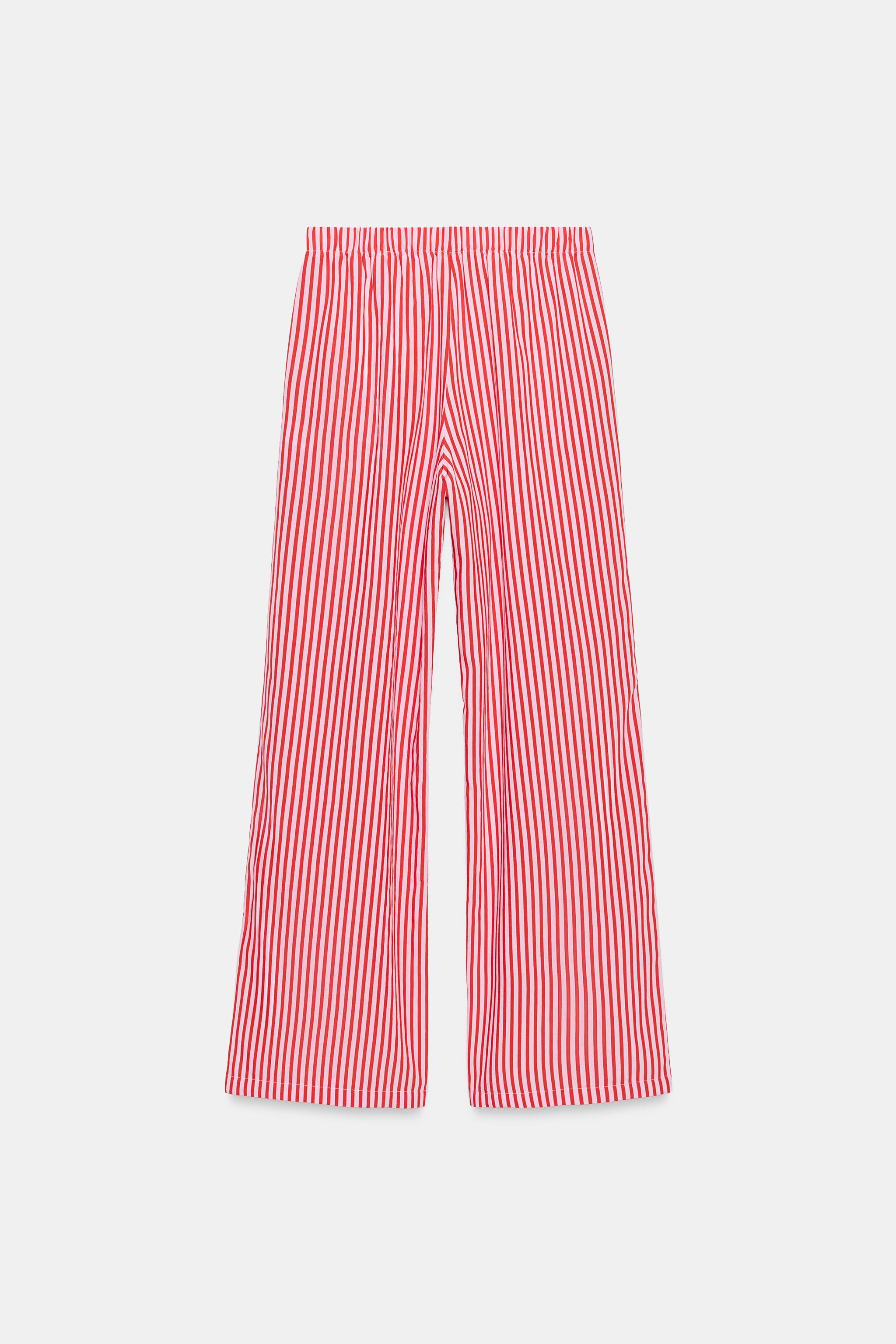 STRIPED FLOWING TROUSERS | Zara UK
