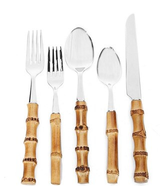 x Mrs. Southern Social 20-Piece Bamboo Flatware Set | Dillards