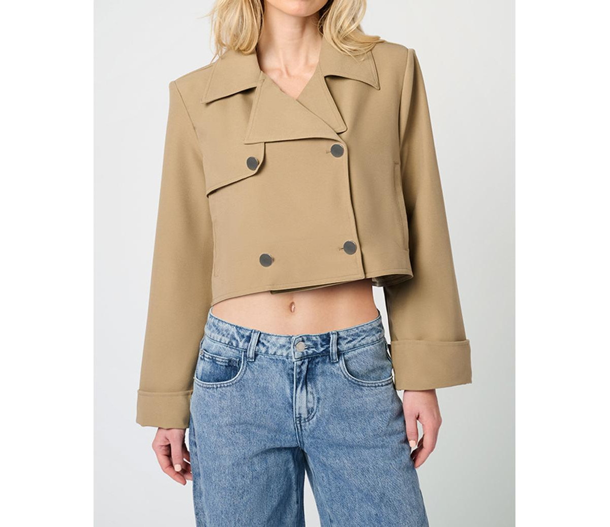 WeWoreWhat Women's Cropped Trench Coat - Soft brown | Macy's