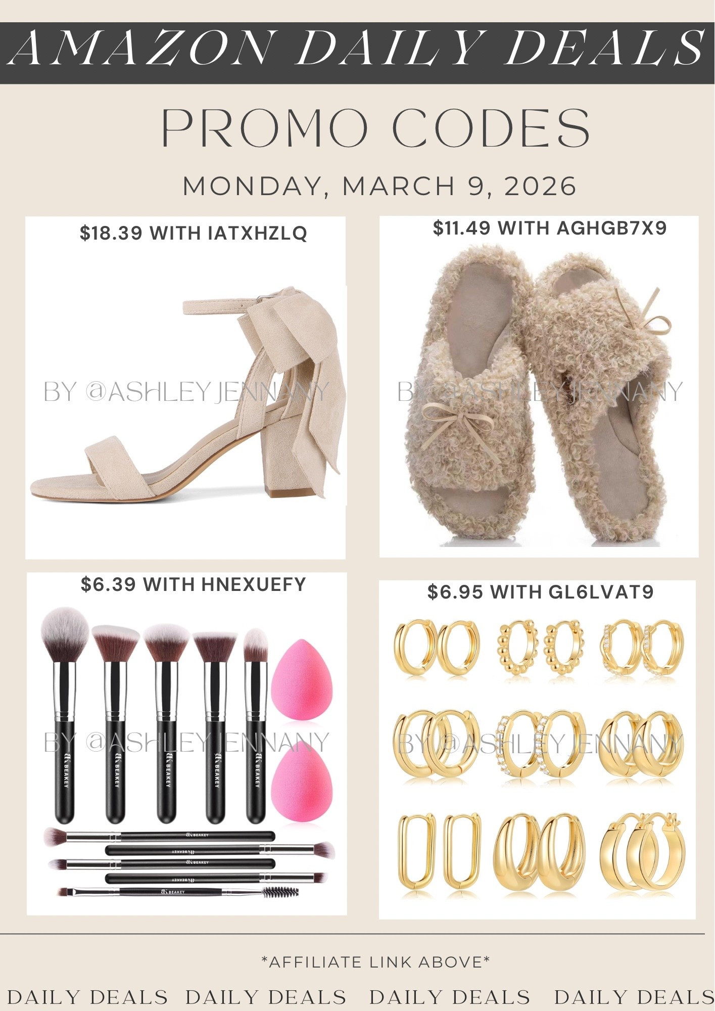 Amazon fashion deals on sandals, slippers, makeup brushes and hoop earrings 

#LTKgrwm #LTKBeauty #LTKSaleAlert