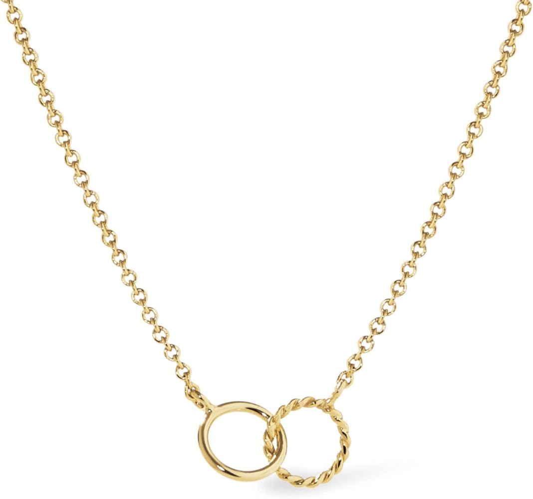 Ana Luisa Jewelry Interlocking Circles Necklace - Dainty Gold Necklaces - 14K Gold Plated Chain N... | Amazon (US)