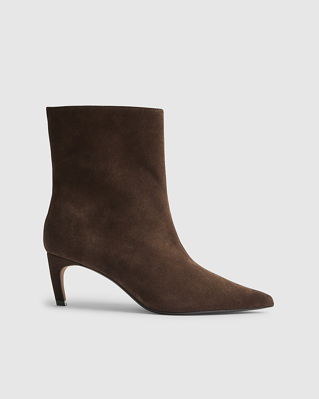 Brown Suede Pointed Heel Boots | River Island UK & IE