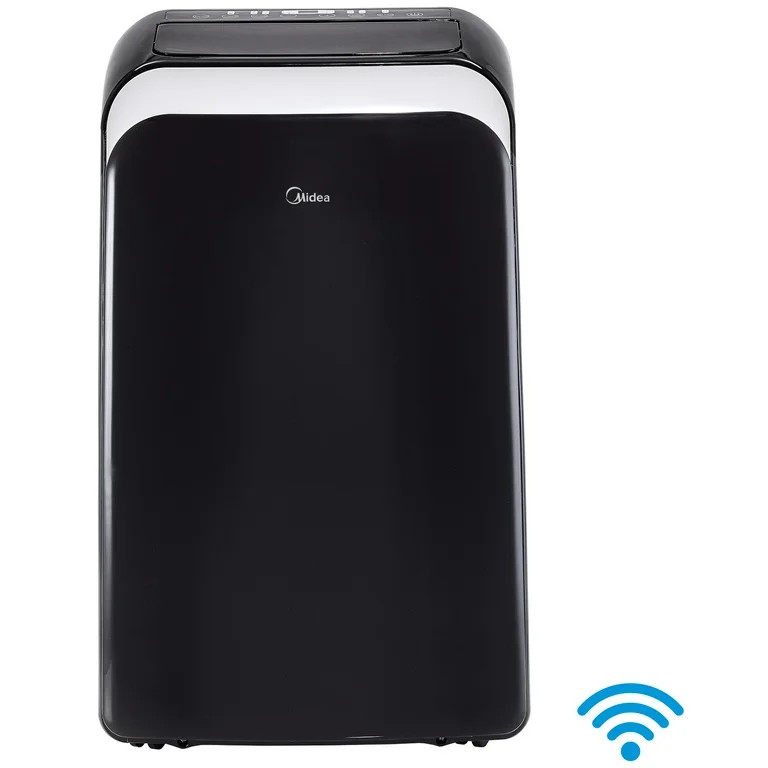 Midea 10,300 BTU (13,500 BTU ASHRAE) 115V Smart Portable Air Conditioner, Black, MAP10S1WBL | Walmart (US)