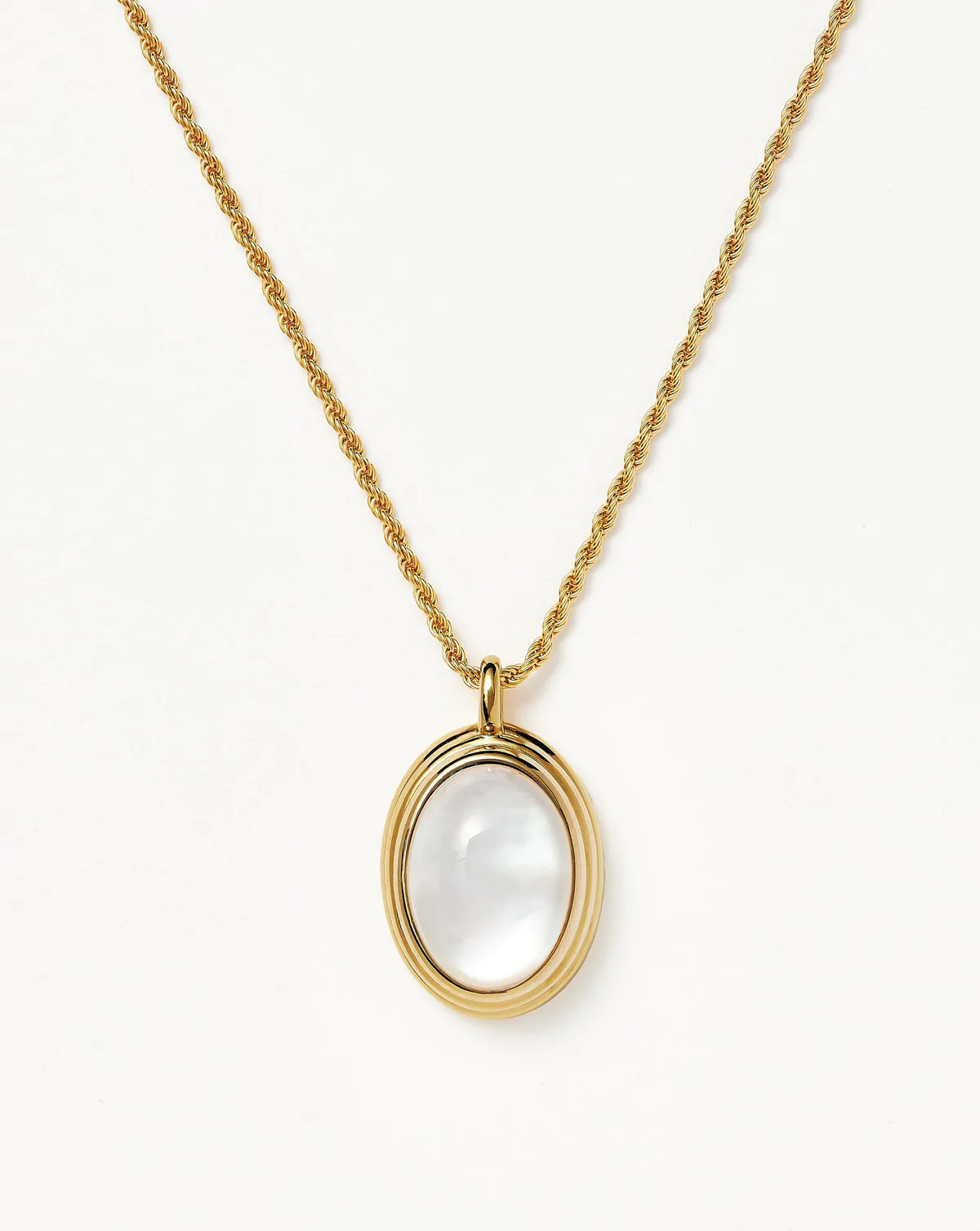 Savi Ridge Oval Gemstone Pendant Necklace | Missoma