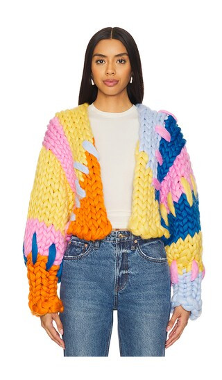 The Colorful Colossal Knit Jacket in Multi | Revolve Clothing (Global)