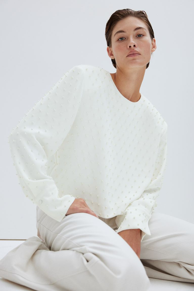 Bead-embellished Blouse | H&M (US + CA)