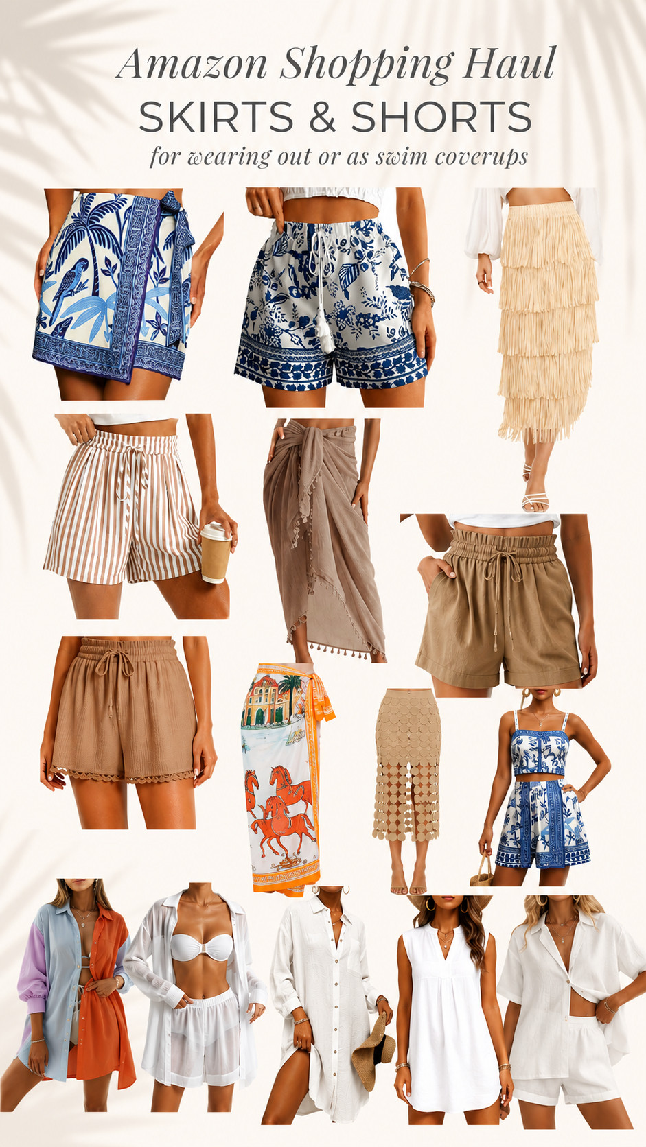 Amazon vacation skirts, shorts & coverups that belong in your suitcase ☼ Easy pieces to throw over a swimsuit or style for lunch, exploring & casual resort days in Cabo, Europe, the Maldives & French Polynesia.

Amazon vacation outfits, Amazon fashion, Amazon finds, Amazon resort wear, Amazon summer outfits, Amazon beachwear, Amazon swim coverups, swim coverup, beach coverup, swimsuit coverup, resort wear, resort style, vacation outfits, vacation style, summer outfits, summer shorts, linen shorts, beach shorts, vacation shorts, summer skirts, vacation skirts, sarong, beach sarong, crochet skirt, fringe skirt, matching set, two piece set, linen set, white linen set, white coverup, button down coverup, beach shirt, Cabo outfits, Cabo vacation outfits, Mexico vacation outfits, European summer outfits, Europe vacation outfits, Mediterranean outfits, honeymoon outfits, honeymoon packing list, Maldives outfits, French Polynesia outfits, tropical vacation outfits, beach vacation outfits, resort vacation outfits, luxury travel style, summer 2026 fashion 

 #LTKSwim #LTKTravel #LTKWedding