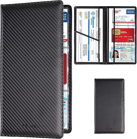 Car Registration and Insurance Card Holder, Vehicle License Document Glove Box Compartment Organi... | Amazon (US)