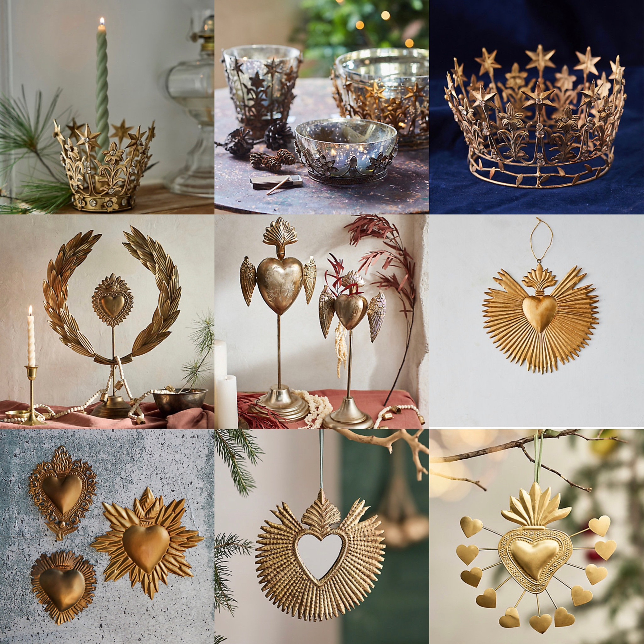 Love these starry crowns and Milagro hearts for both Christmas and Valentine’s Day decor!

Christmas decor, terrain, Anthropologie, gold decor, gold Christmas, gold ornaments, gold candleholders, gold wreath, sacred heart 

#LTKhome #LTKSeasonal #LTKGiftGuide