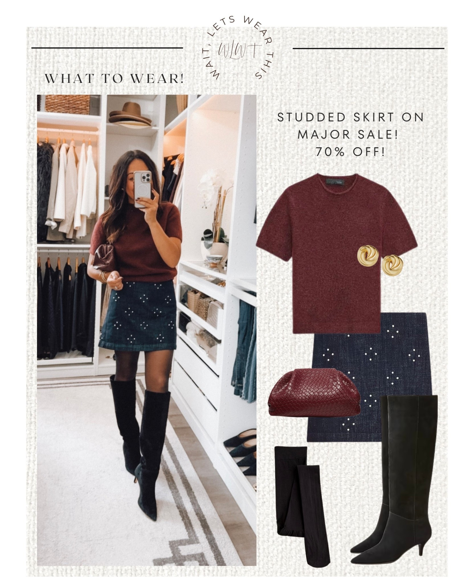 Studded skirt on major sale! Perfect for holiday season. Wearing a size 2 (I’m a 26 in denim) 

#LTKSaleAlert #LTKStyleTip #LTKOver40