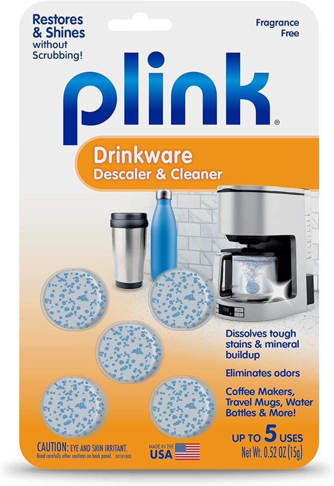 Plink PDW12T Drinkware Descaler and Cleaner, 5 Tablets, 5 Count (Pack of 3) | Amazon (US)