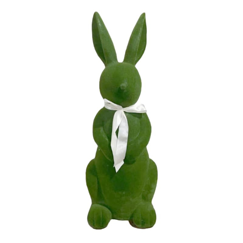 Providence Green Flocked Resin Bunny, 36" | At Home