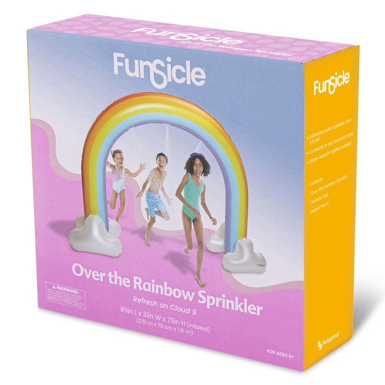 Funsicle Over the Rainbow Inflatable Sprinkler, Ages 3 & up, Unisex | Walmart (US)