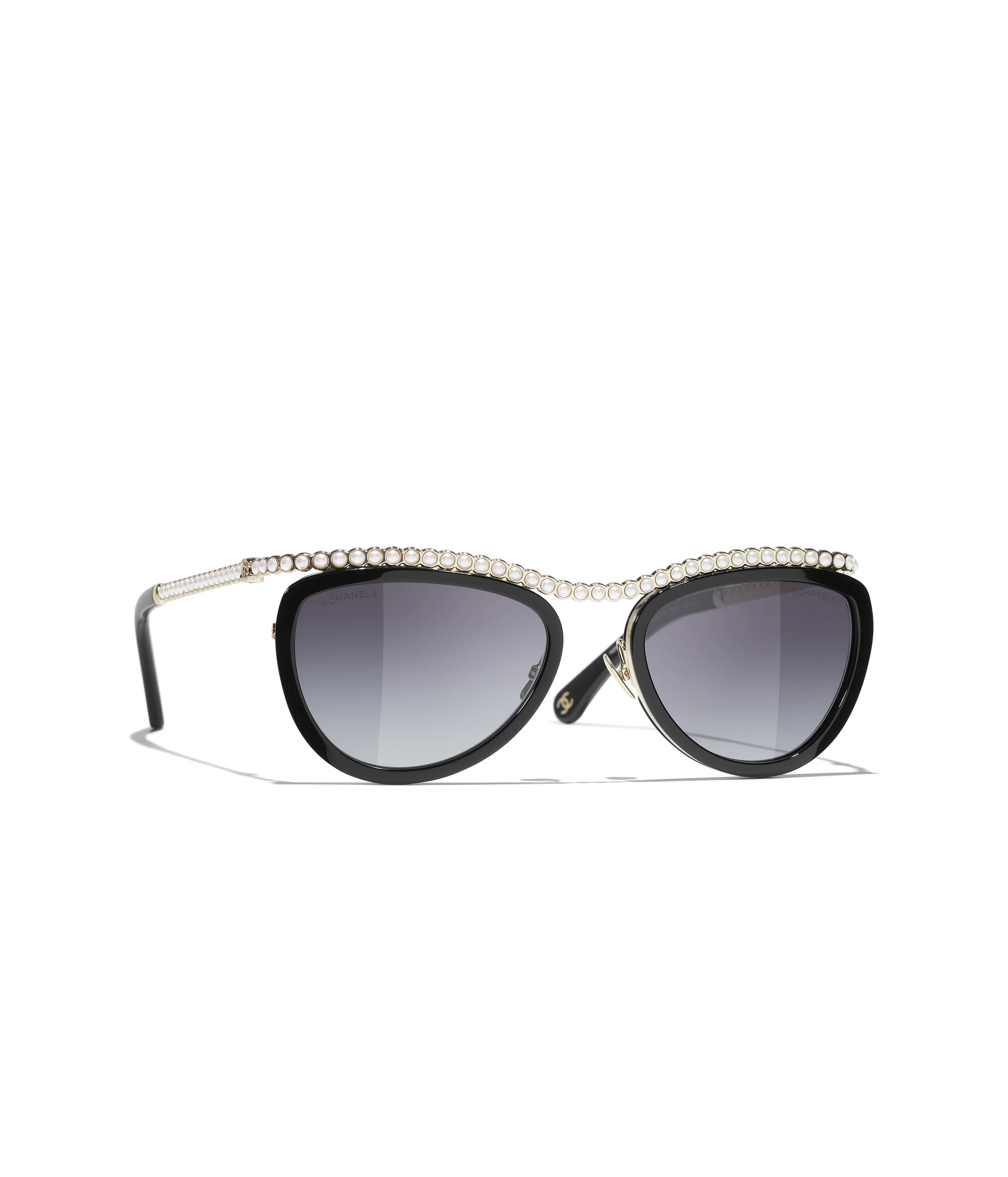 CHANEL Sunglasses: Cat Eye Sunglasses, acetate &amp; imitation pearls &mdash; Fashion | CHANEL | ... | Chanel, Inc. (US)