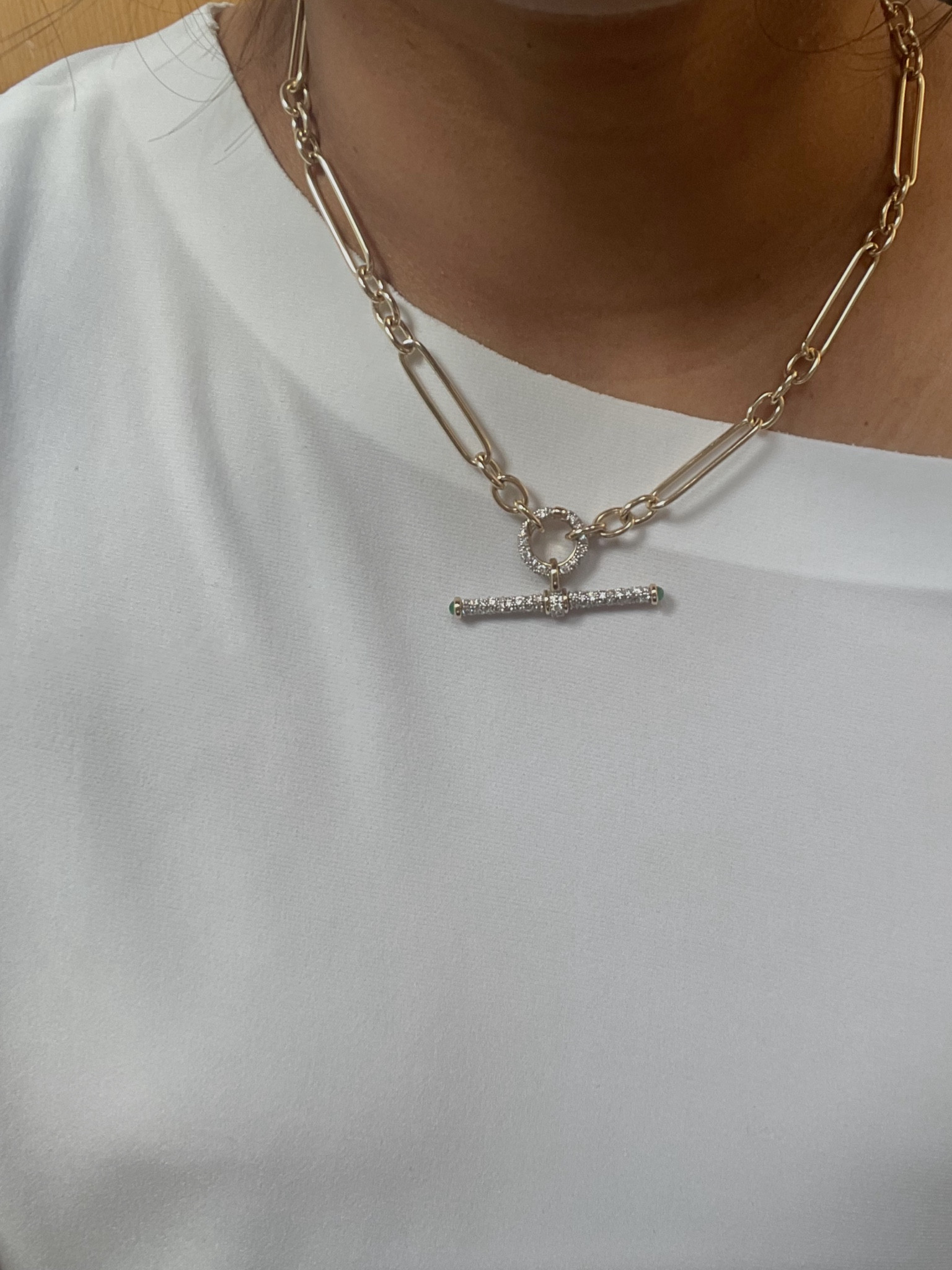 Lucy Delius necklace 
Vintage style gold necklace 
Trombone chain 
