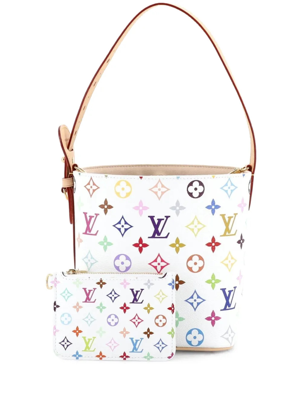 Louis Vuitton Pre-Owned x Takashi Murakami All In Handbag Monogram Multicolor BB Bucket Bag | Whi... | Farfetch Global