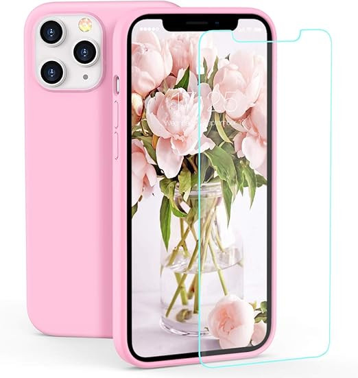 zelaxy Case Compatible with iPhone 12 Pro Max,Liquid Silicone Rubber Gel Case with Screen Protect... | Amazon (US)