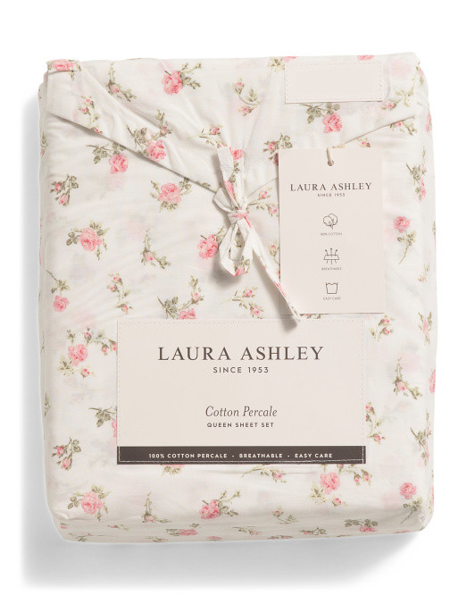 Rosebud Cotton Sheet Set | TJ Maxx