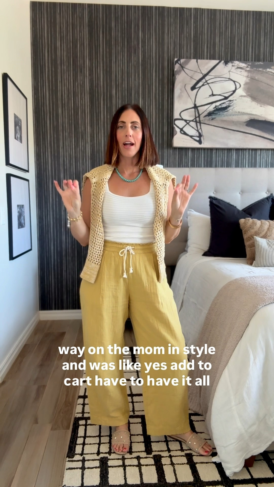 The cutest look for spring, summer on vacation! Gauze linen barrel leg pants with drawstring and pockets! 💛✨💛
Got all the coordinating pieces to go with! 
• Pants - size small
• tube, top - size small 
• linen, shorts - size small
• crochet sweater - size small 
• tank top - size small ￼

#LTKootd #LTKmomlife #LTKgrwm