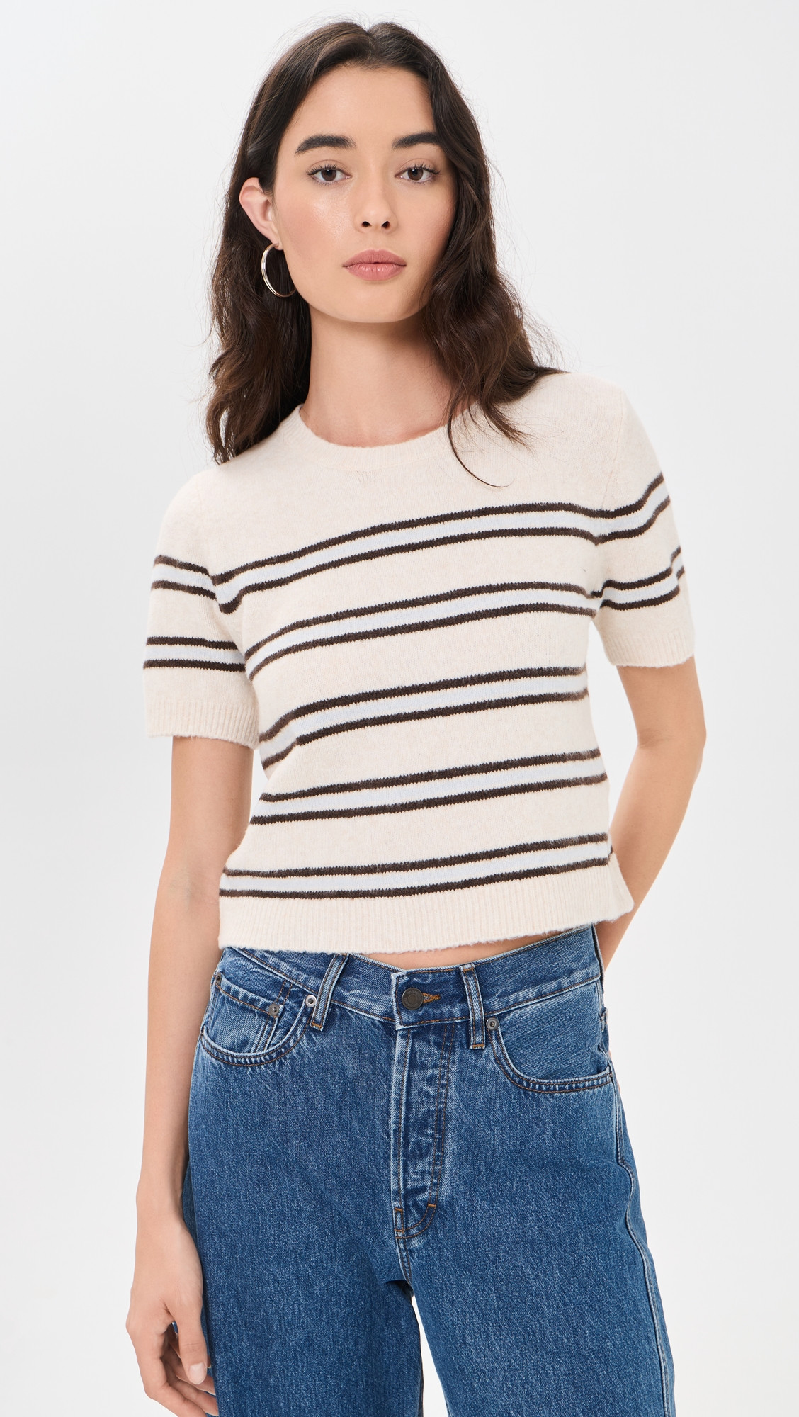 Z Supply Gatewood Stripe Sweater Light Oatmeal Heather S | Shopbop
