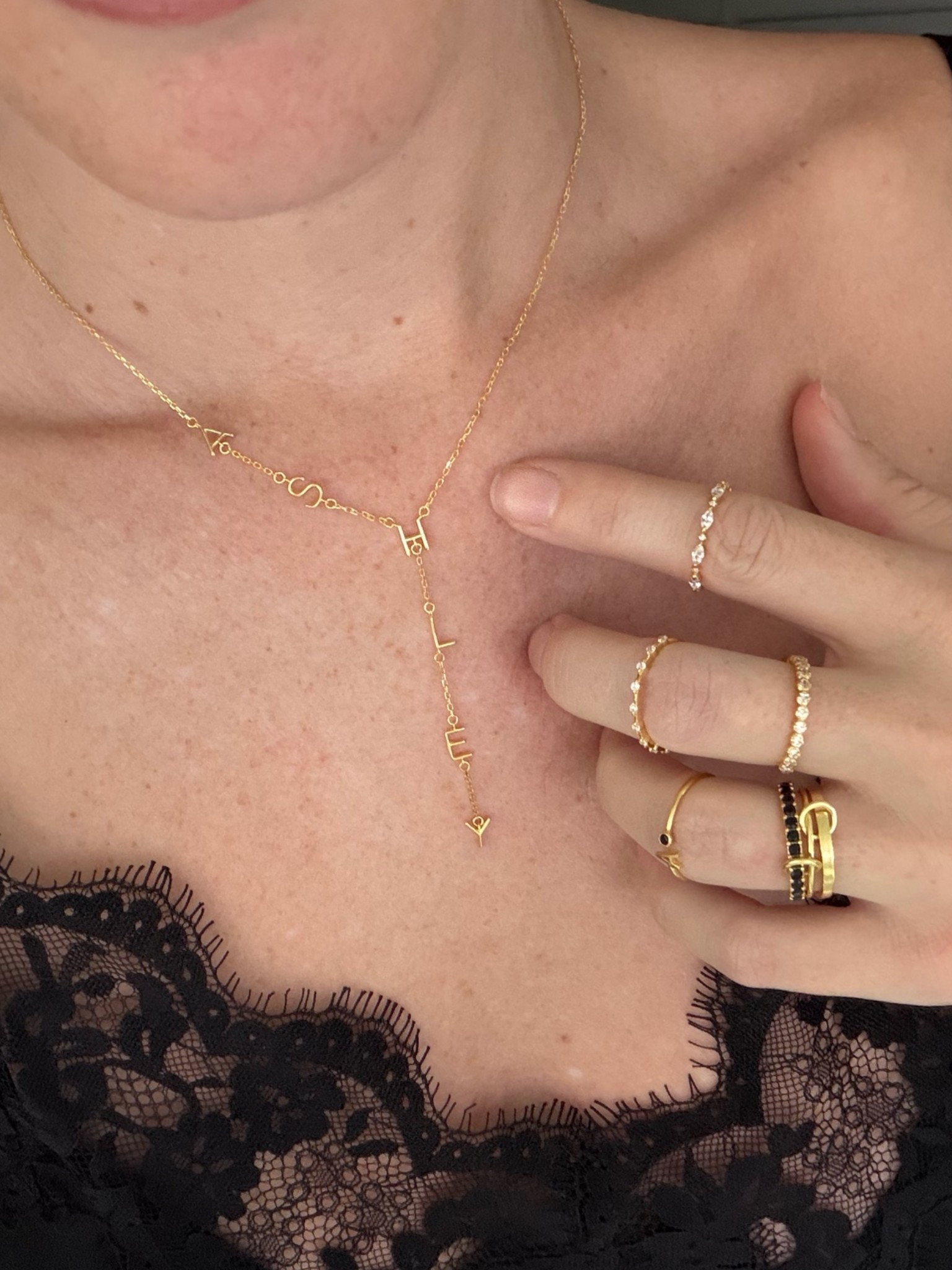 Caitlyn Minimalist Memorial Day sale ends today!! This Lariat Name necklace is so beautiful and makes the best gift. It’s on sale for $44 from $60. It comes in 4 lengths and comes in silver too. 

I also linked my stacking rings that are also on sale!

#LTKSaleAlert