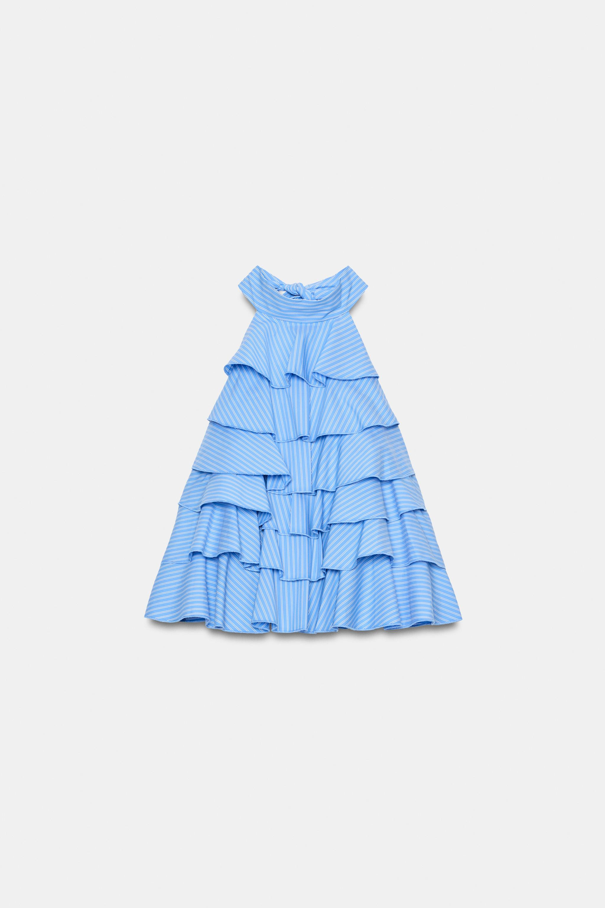 STRIPED POPLIN RUFFLE TOP | Zara UK