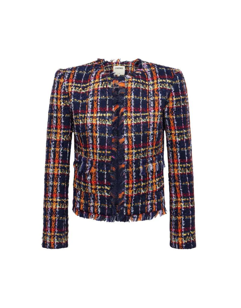 L'agence Angelina Jacket in Midnight Multi Tweed | Ambiance