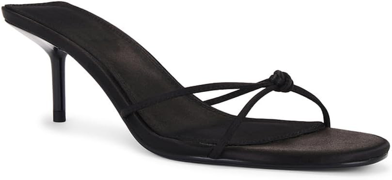 Strappy Kitten Heels Sandals for Women Open Round Toe Slip On Mule Knotted Design Summer Fashion ... | Amazon (US)