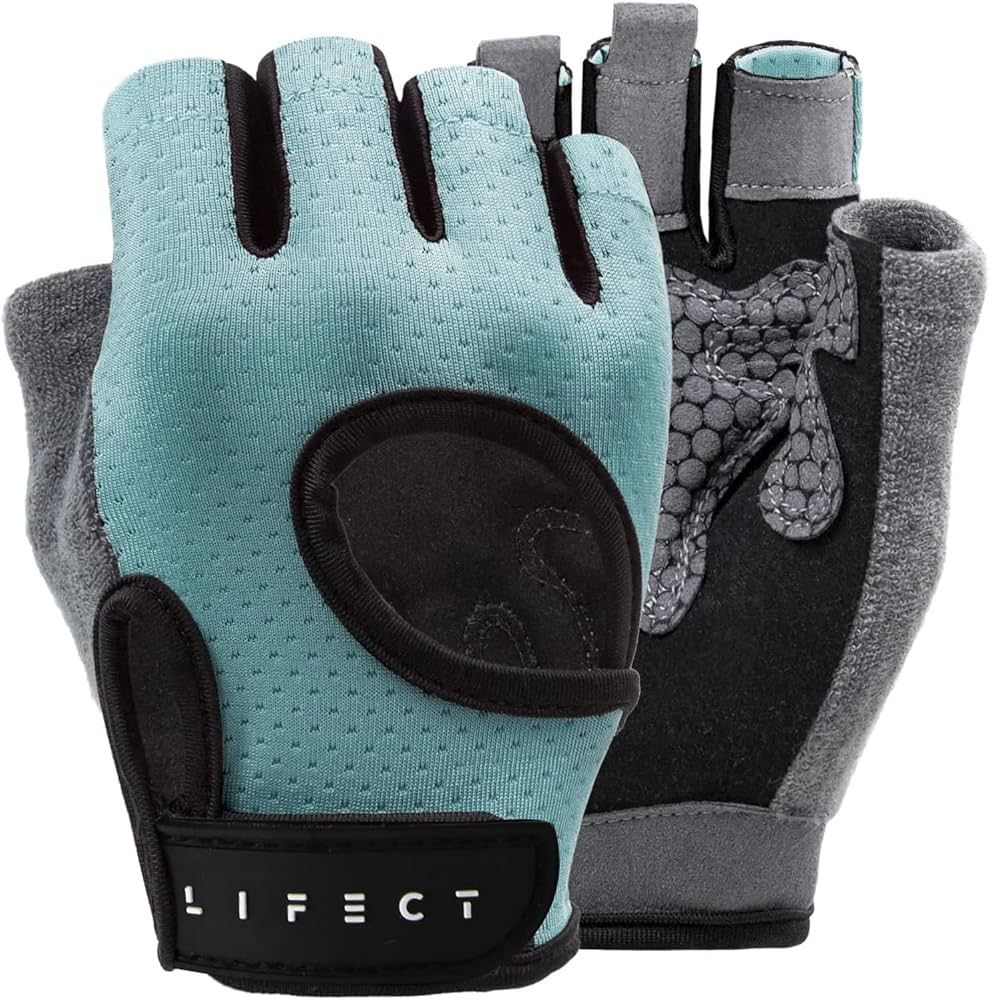 LIFECT Essential Breathable Workout Gloves, Weight Lifting Fingerless Gym Exercise Gloves with Cu... | Amazon (US)