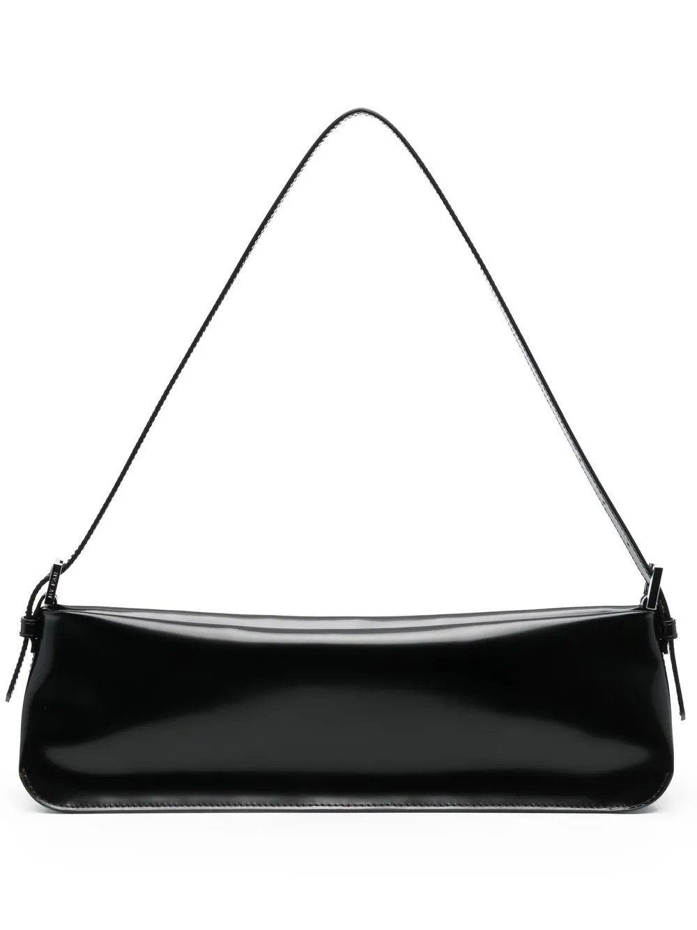 BY FAR Dulce Long Patent Leather Shoulder Bag - Farfetch | Farfetch Global