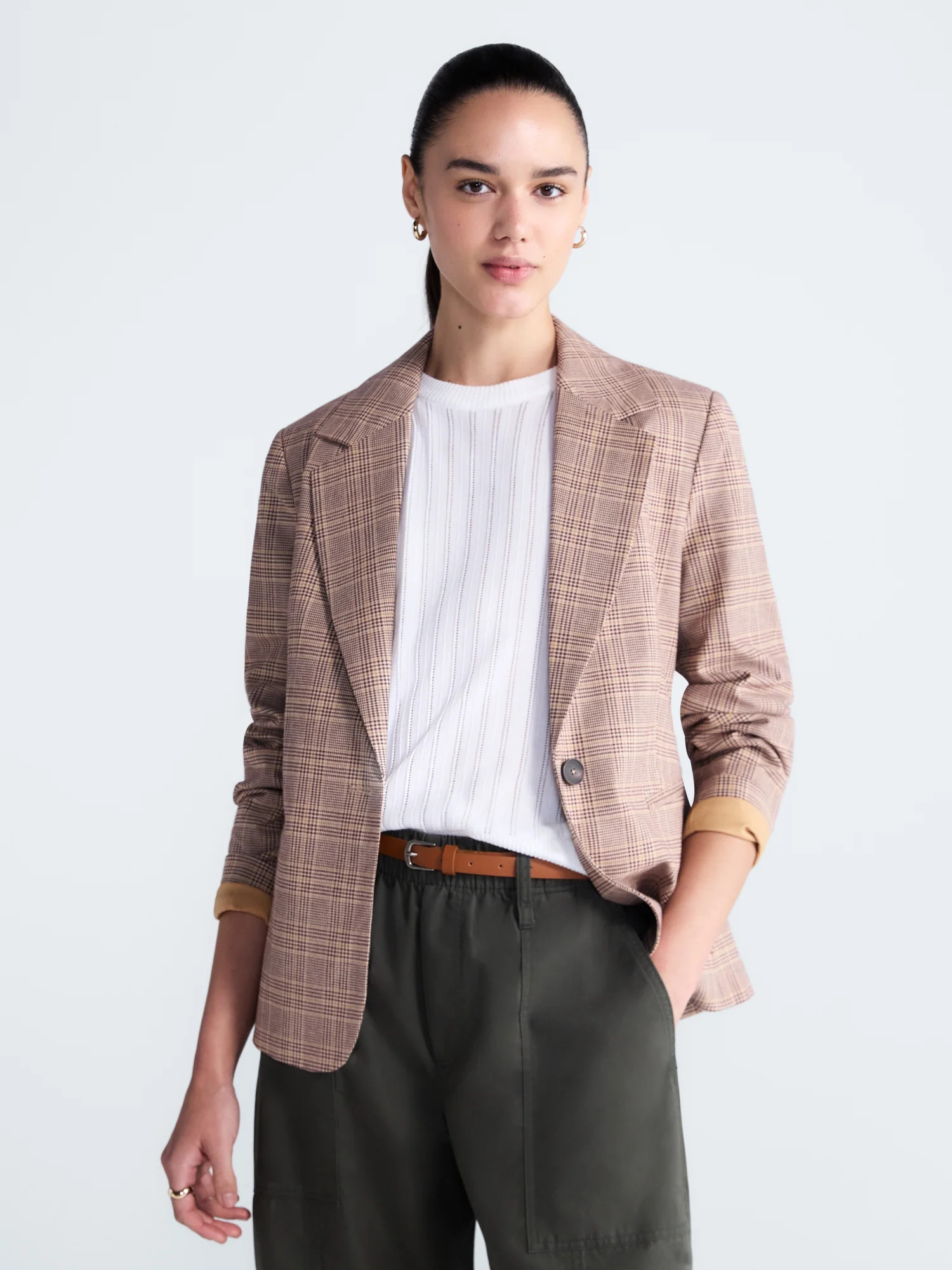 Free Assembly Women's and Women's Plus The Belmont Single Breasted Blazer, Sizes XS-4X | Walmart (US)