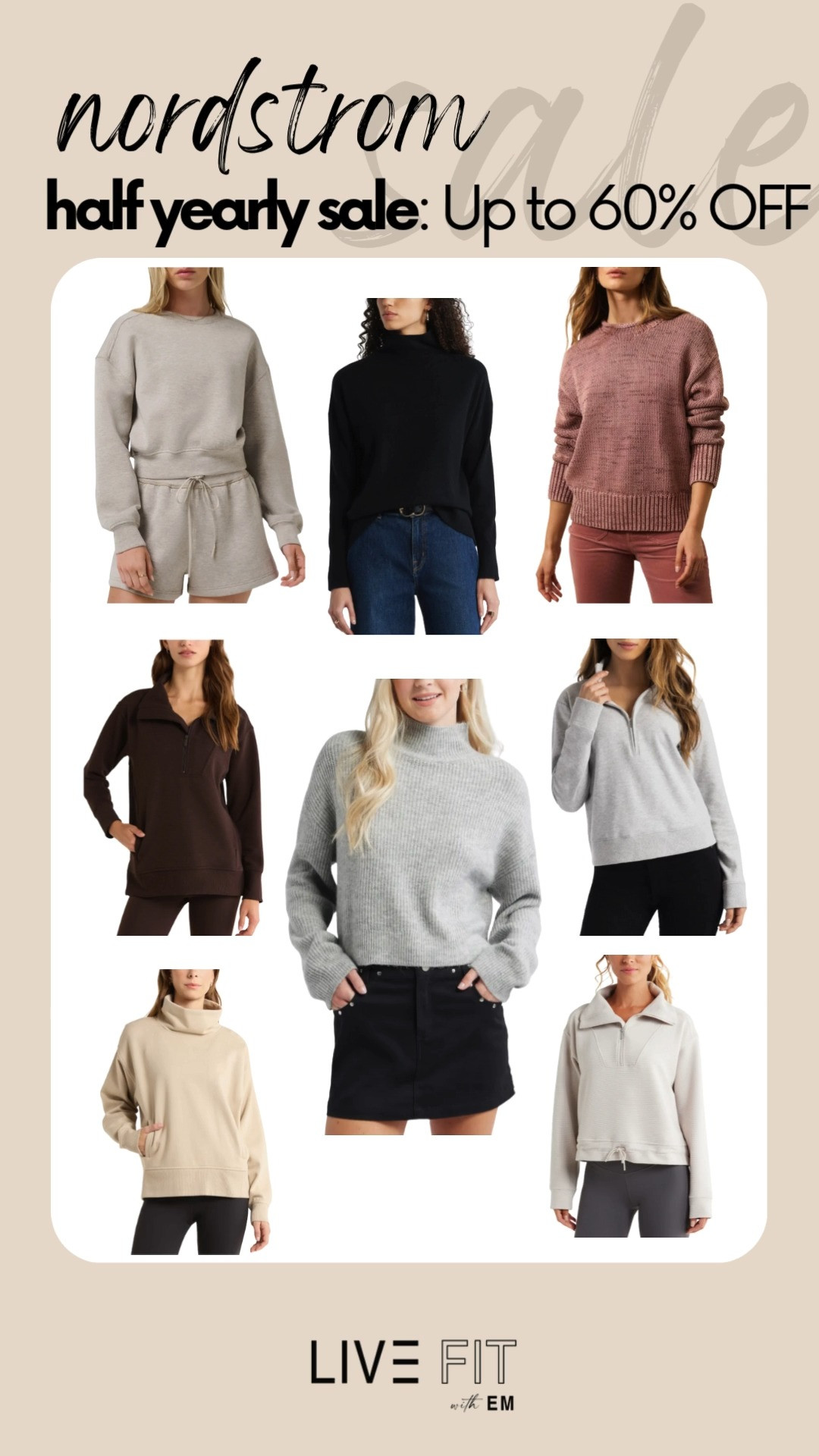 Nordstrom’s Half Yearly Sale is the perfect excuse for a closet refresh—up to 60% off and all the chic vibes! Treat your wardrobe kindly. 💫🛍️❄️  
#Nordstrom #SaleAlert #WinterStyle #FashionFinds #OOTD #StyleInspo #WardrobeRefresh #HolidayDeals #TrendyLooks #SeasonalStyle 

 #LTKootd #LTKSeasonal #LTKSaleAlert